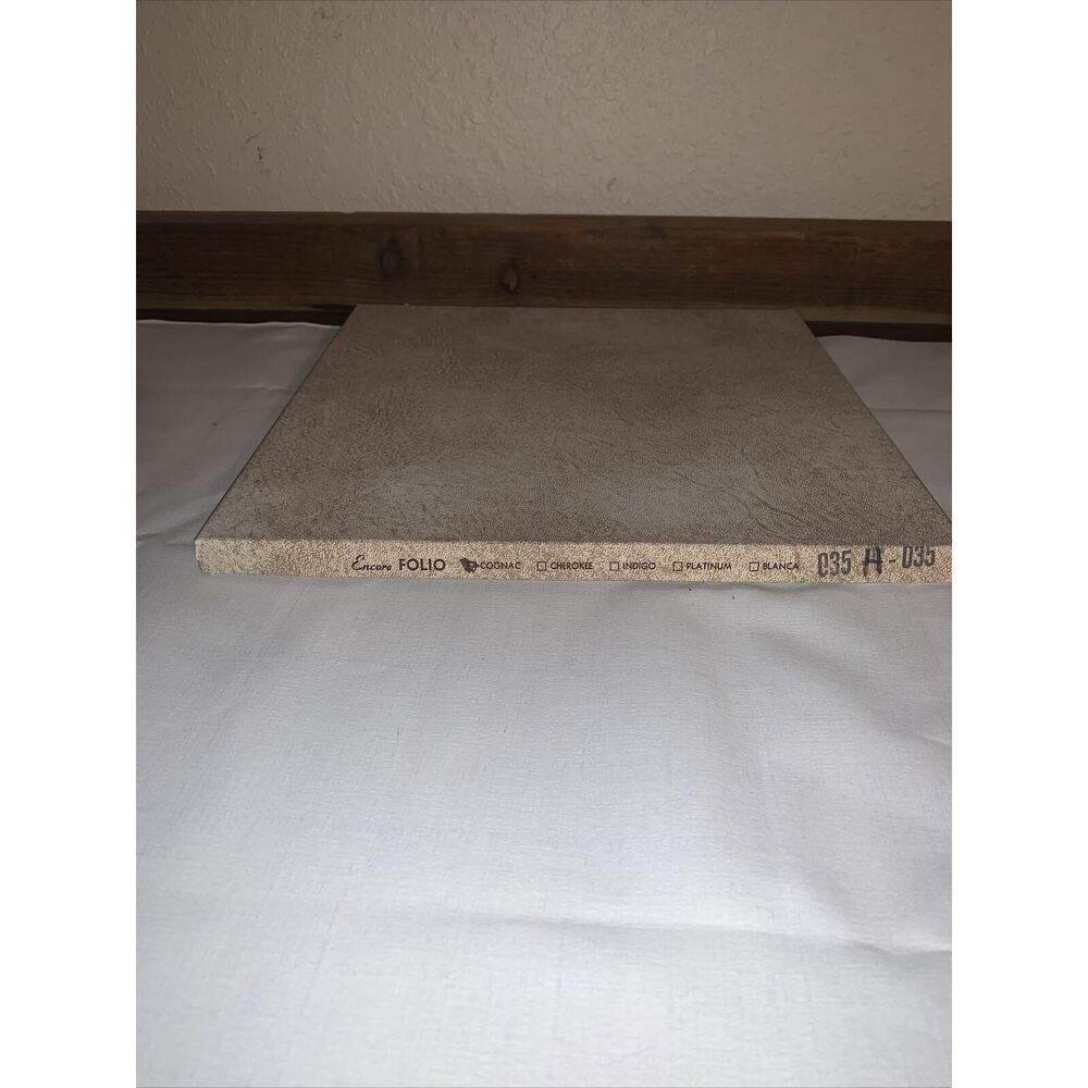 Vintage NOS Art Leather “Encore Folio” Cognac/Grey Int Leather Photo Display - Picture 6 of 9